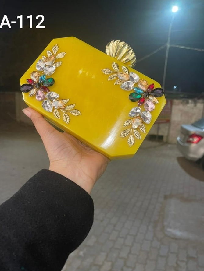 Bombay Style Designer Oval Box Marbel Clutches Wholesale Price In Surat
